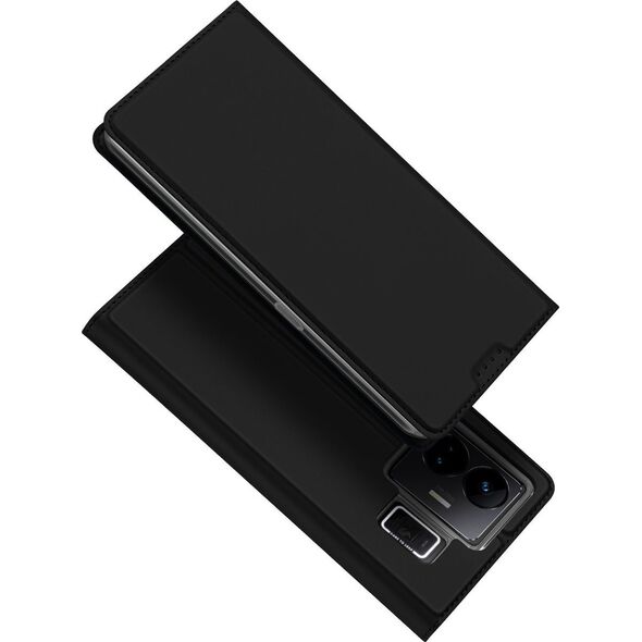 Dux Ducis DUX DUCIS SKIN PRO ETUI DO REALME GT NEO 5 / REALME GT3 POKROWIEC Z KLAPKĄ PORTFEL NA KARTĘ PODSTAWKA CZARNE