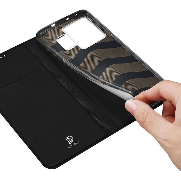Dux Ducis DUX DUCIS SKIN PRO ETUI DO REALME GT NEO 5 / REALME GT3 POKROWIEC Z KLAPKĄ PORTFEL NA KARTĘ PODSTAWKA CZARNE