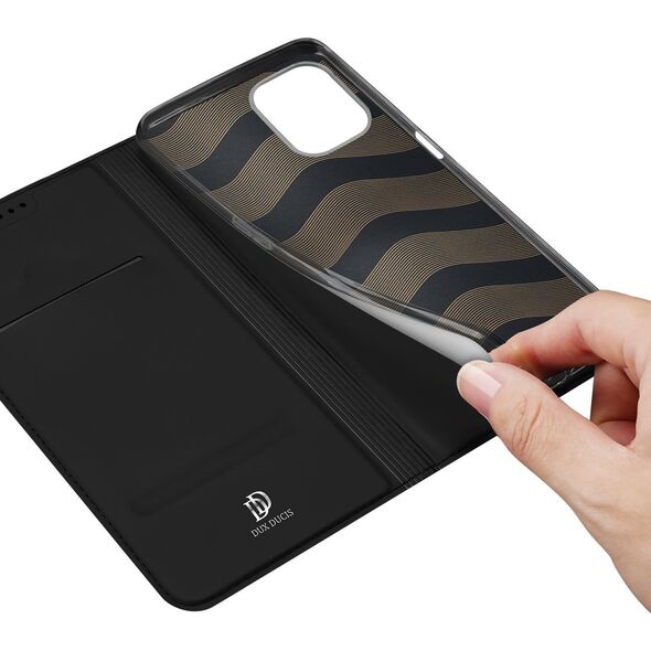 Dux Ducis DUX DUCIS SKIN PRO ETUI DO REALME 10 5G / REALME 9I 5G POKROWIEC Z KLAPKĄ PORTFEL NA KARTĘ PODSTAWKA CZARNE