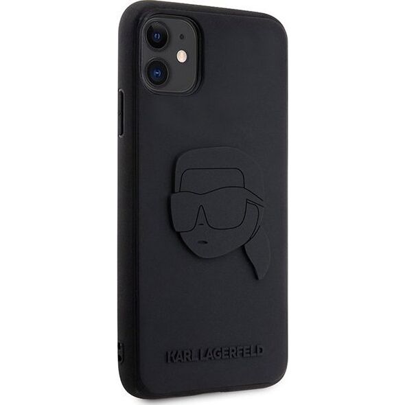 Karl Lagerfeld Etui Karl Lagerfeld KLHCN613DRKNK Apple iPhone 11/XR czarny/black hardcase Rubber Karl Head 3D