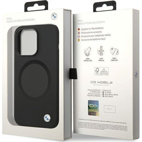 BMW Etui BMW BMHMP14LSILBK2 Apple iPhone 14 Pro Signature Liquid Silicone MagSafe czarny/black