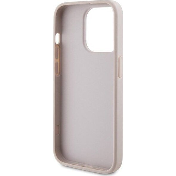 Guess Guess GUHCP15LG4GFPI iPhone 15 Pro 6.1" różowy/pink hard case 4G Metal Gold Logo