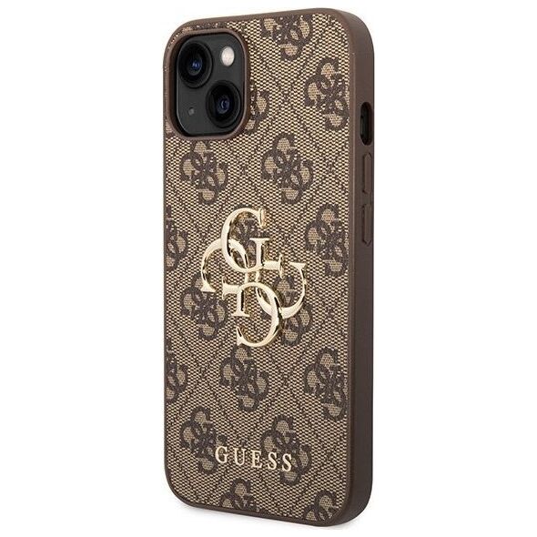 Guess Guess GUHCP15S4GMGBR iPhone 15 6.1" brązowy/brown hardcase 4G Big Metal Logo