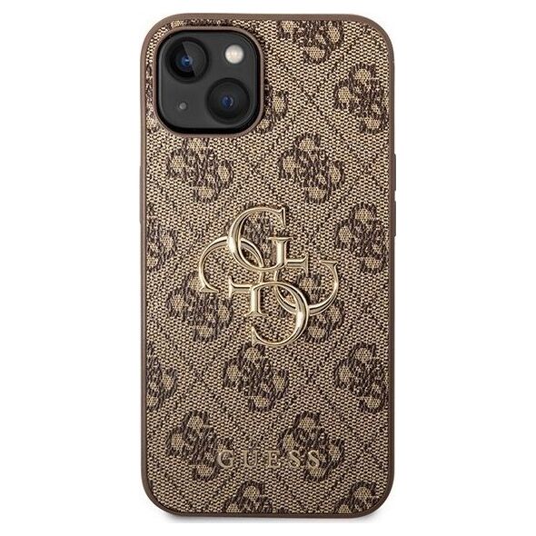 Guess Guess GUHCP15S4GMGBR iPhone 15 6.1" brązowy/brown hardcase 4G Big Metal Logo