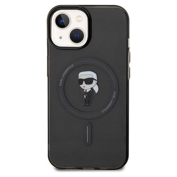 Karl Lagerfeld Karl Lagerfeld KLHMP15SHFCKNOK iPhone 15 6.1" czarny/black hardcase IML Ikonik MagSafe