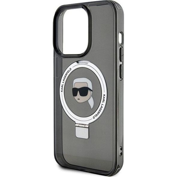 Karl Lagerfeld Karl Lagerfeld KLHMP15XHMRSKHK iPhone 15 Pro Max 6.7" czarny/black hardcase Ring Stand Karl Head MagSafe