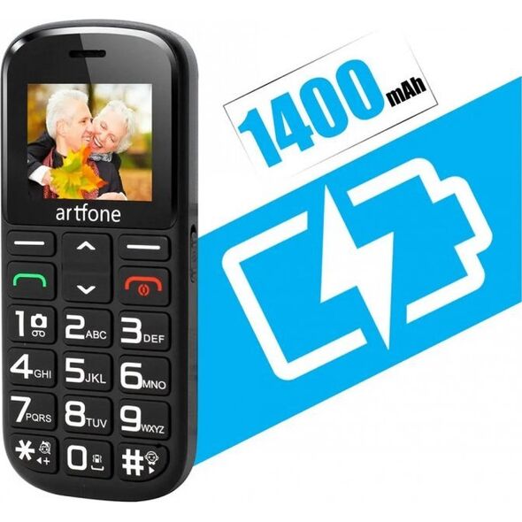 Telefon komórkowy Artfone Mobilusis telefonas senjorams Arftone CS-182