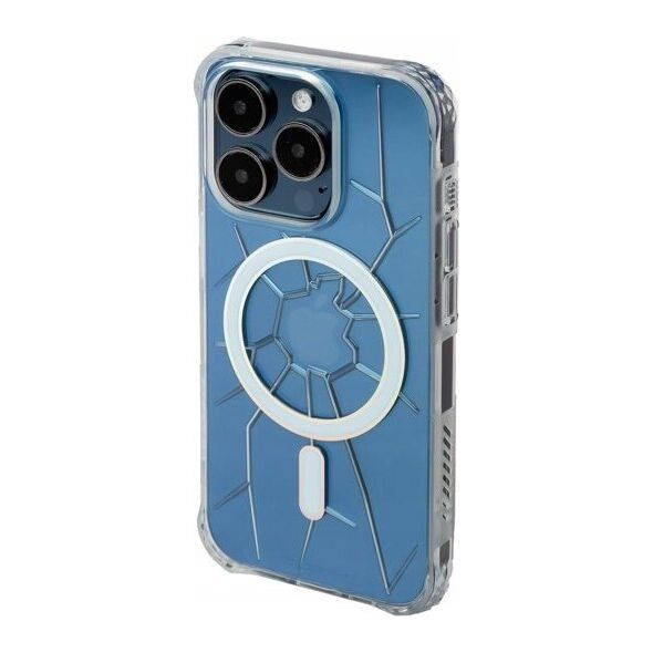Kingxbar Etui silikonowe MagSafe Kingxbar PQY Crack Series do iPhone 15 Pro Max - przezroczyste