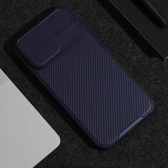 Nillkin Pancerne etui Nillkin CamShield Pro Magnetic Case do iPhone 15 Pro Max z osłoną na aparat - niebieskie
