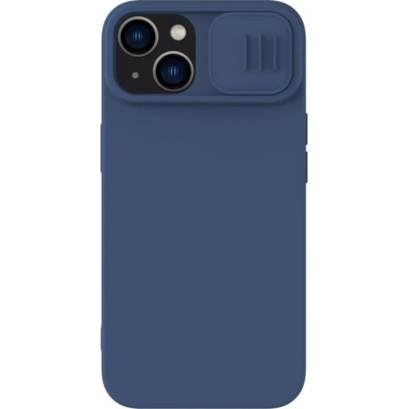 Nillkin Silikonowe etui Nillkin CamShield Silky Silicone Case do iPhone 15 Plus z osłoną na aparat - ciemnoniebieskie