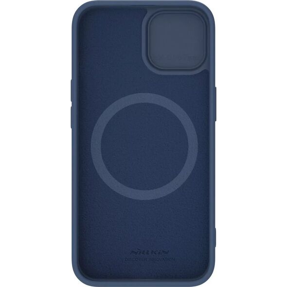 Nillkin Silikonowe etui Nillkin CamShield Silky Silicone Case do iPhone 15 Plus z osłoną na aparat - ciemnoniebieskie