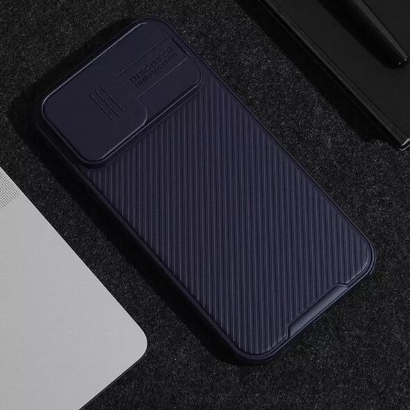 Nillkin Pancerne etui Nillkin CamShield Pro Magnetic Case do iPhone 15 Plus z osłoną na aparat - niebieskie