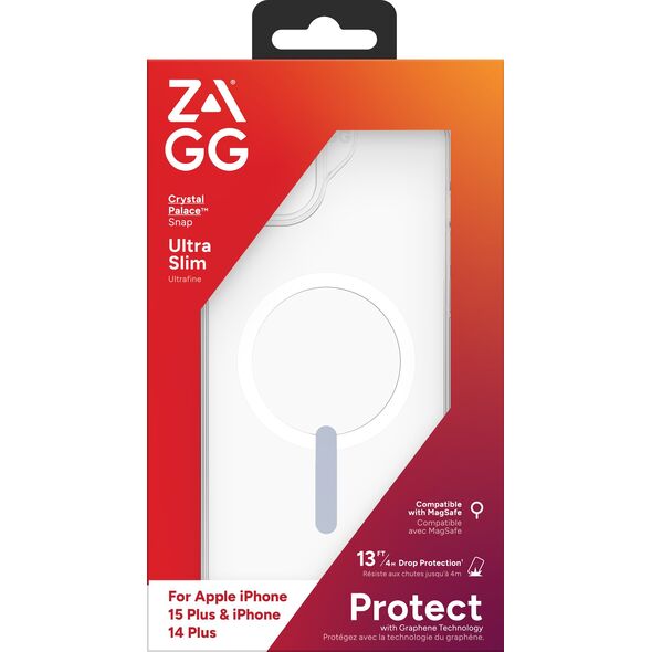 Zagg International ZAGG Crystal Palace Snap - obudowa ochronna do iPhone 14 Plus/15 Plus kompatybilna z MagSafe (clear)