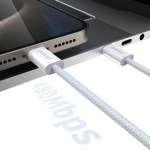 Kabel USB Dudao USB-C - USB-C 1 m Biały (DDA319)
