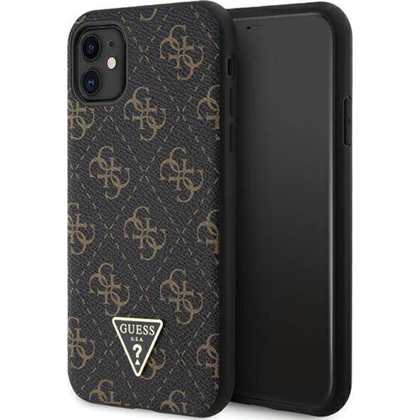 Guess Guess GUHCN61PG4GPK iPhone 11 / Xr 6,1" czarny/black hardcase 4G Triangle Metal Logo