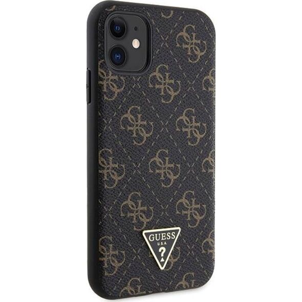 Guess Guess GUHCN61PG4GPK iPhone 11 / Xr 6,1" czarny/black hardcase 4G Triangle Metal Logo