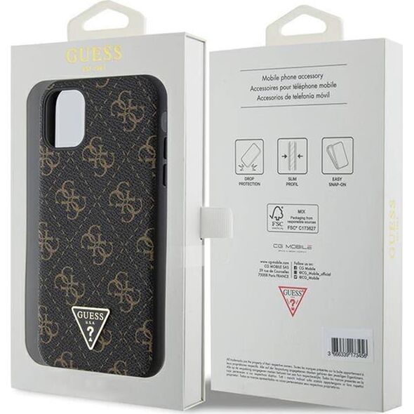Guess Guess GUHCN61PG4GPK iPhone 11 / Xr 6,1" czarny/black hardcase 4G Triangle Metal Logo