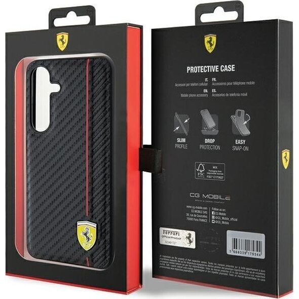 Ferrari Ferrari FEHCS24SN3DUR S24 S921 czarny/black hardcase Carbon Printed Line NoSize