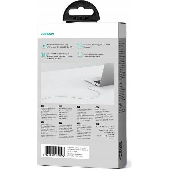 Kabel USB Joyroom USB-C - USB-C 1 m Biały (JYR800)