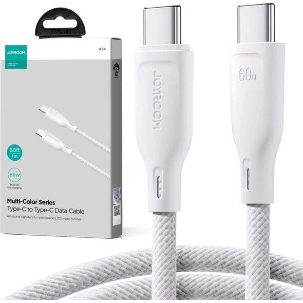 Kabel USB Joyroom USB-C - USB-C 1 m Biały (JYR800)