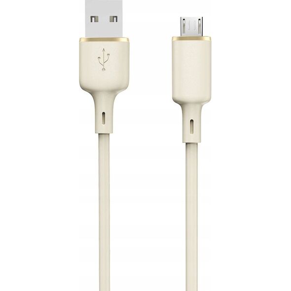 Kabel USB Dudao USB-A - microUSB 1 m Beżowy (DDA327)