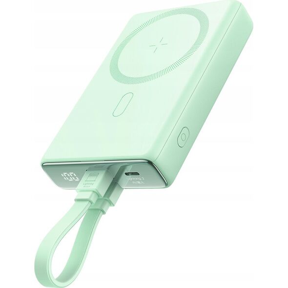 Powerbank Joyroom Powerbank Joyroom JR-PBM01 MagSafe 10000mAh 20W z podstawką + kabel Lightning / USB-C zielony