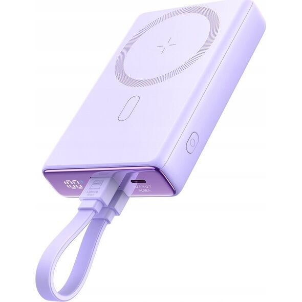 Powerbank Joyroom Powerbank Joyroom JR-PBM01 MagSafe 10000mAh 20W z podstawką + kabel Lightning / USB-C fioletowy