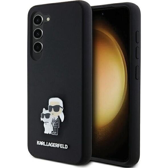 Karl Lagerfeld Karl Lagerfeld KLHCS24SSMHKCNPK S24 S921 hardcase czarny/black Silicone Karl&Choupette Metal Pin NoSize