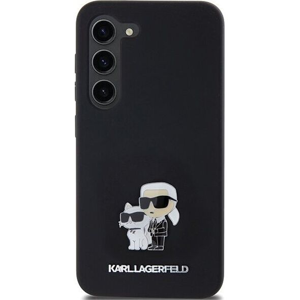Karl Lagerfeld Karl Lagerfeld KLHCS24SSMHKCNPK S24 S921 hardcase czarny/black Silicone Karl&Choupette Metal Pin NoSize