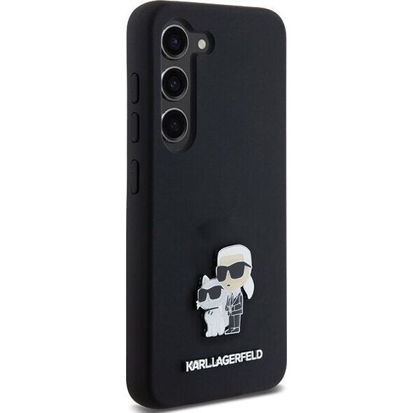 Karl Lagerfeld Karl Lagerfeld KLHCS24SSMHKCNPK S24 S921 hardcase czarny/black Silicone Karl&Choupette Metal Pin NoSize