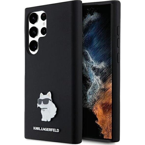 Karl Lagerfeld Karl Lagerfeld KLHCS24LSMHCNPK S24 Ultra S928 czarny/black hardcase Silicone Choupette Metal Pin NoSize