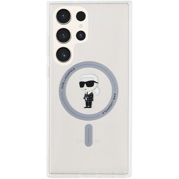Karl Lagerfeld Etui Karl Lagerfeld KLHMS24LHFCKNOT Samsung Galaxy S24 Ultra hardcase IML Ikonik MagSafe transparent