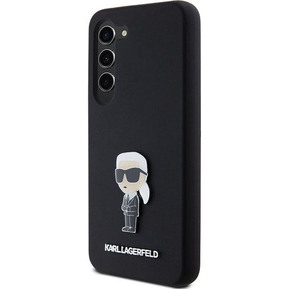 Karl Lagerfeld Etui Karl Lagerfeld KLHCS24MSMHKNPK Samsung Galaxy S24+ Plus Silicone Ikonik Metal Pin czarny/black