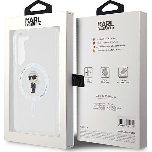 Karl Lagerfeld Etui Karl Lagerfeld KLHMS24MHFCKNOT Samsung Galaxy S24+ Plus hardcase IML Ikonik MagSafe transparent