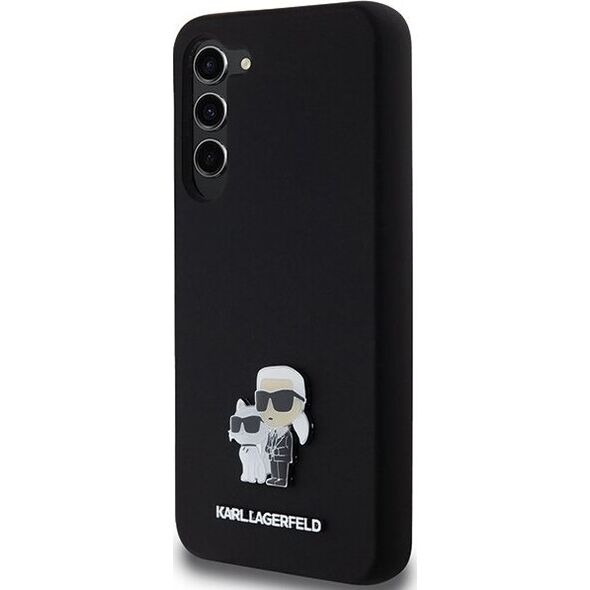 Karl Lagerfeld Etui Karl Lagerfeld KLHCS24MSMHKCNPK Samsung Galaxy S24+ Plus hardcase Silicone Karl&Choupette Metal Pin czarny/black