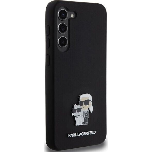 Karl Lagerfeld Etui Karl Lagerfeld KLHCS24MSMHKCNPK Samsung Galaxy S24+ Plus hardcase Silicone Karl&Choupette Metal Pin czarny/black