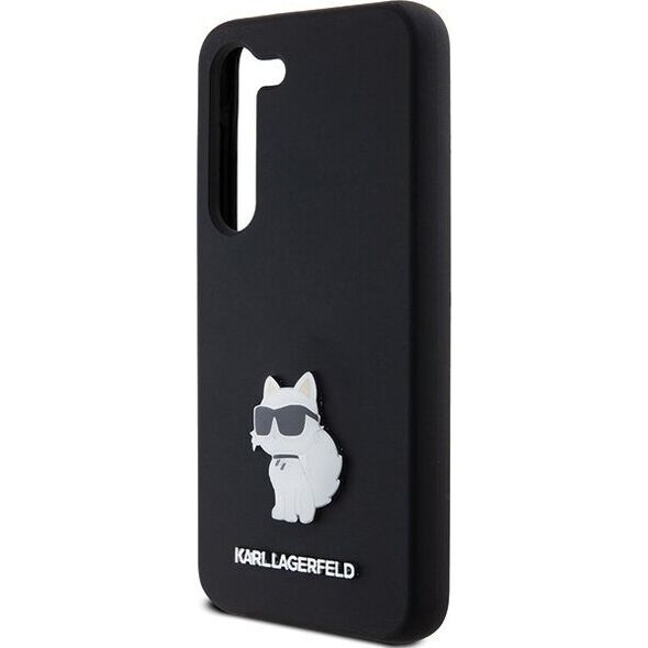 Karl Lagerfeld Etui Karl Lagerfeld KLHCS24SSMHCNPK Samsung Galaxy S24 hardcase Silicone Choupette Metal Pin czarny/black