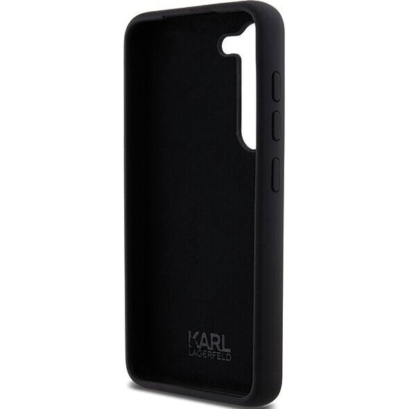 Karl Lagerfeld Etui Karl Lagerfeld KLHCS24SSMHCNPK Samsung Galaxy S24 hardcase Silicone Choupette Metal Pin czarny/black