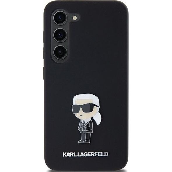 Karl Lagerfeld Etui Karl Lagerfeld KLHCS24SSMHKNPK Samsung Galaxy S24 Silicone Ikonik Metal Pin czarny/black