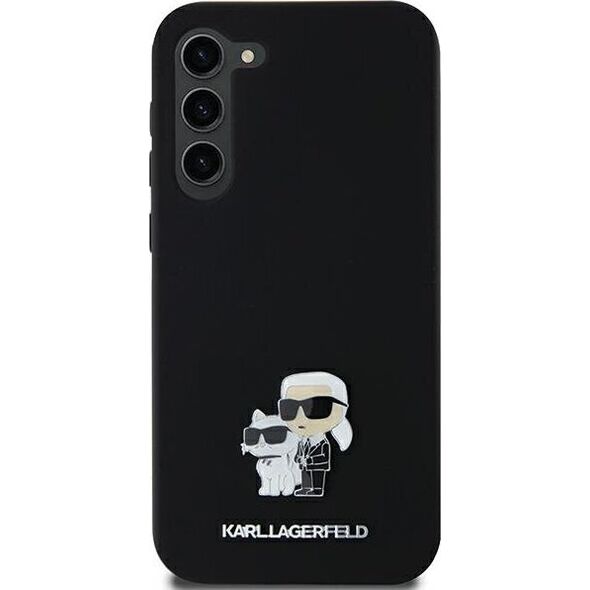 Karl Lagerfeld Etui Karl Lagerfeld KLHCSA35SMHKCNPK Samsung Galaxy A35 hardcase Silicone Karl&Choupette Metal Pin czarny/black