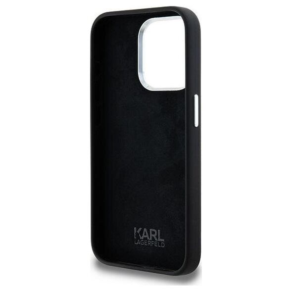 Karl Lagerfeld Karl Lagerfeld KLHCP15LSCMSMVK iPhone 15 Pro 6.1" czarny/black hardcase Silicone Metal Script Logo