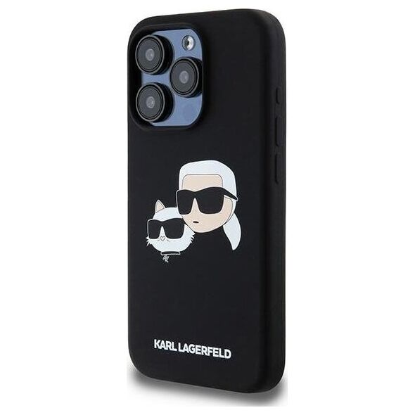 Karl Lagerfeld Karl Lagerfeld KLHMP15LSKCHPPLK iPhone 15 Pro 6.1" czarny/black hardcase Silicone Karl & Choupette MagSafe