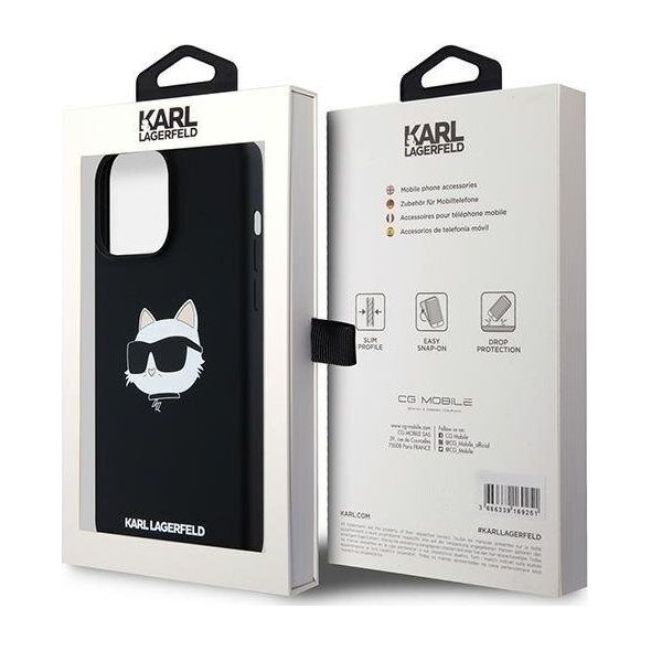Karl Lagerfeld Karl Lagerfeld KLHMP15XSCHPPLK iPhone 15 Pro Max 6.7" czarny/black hardcase Silicone Choupette Head MagSafe