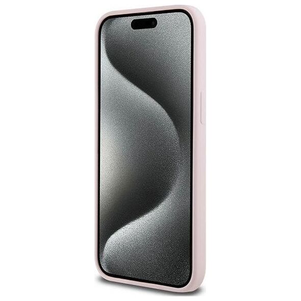 Karl Lagerfeld Karl Lagerfeld KLHMP15XSCMKCRHP iPhone 15 Pro Max 6.7" różowy/pink hardcase Silicone Karl & Choupette Ring MagSafe
