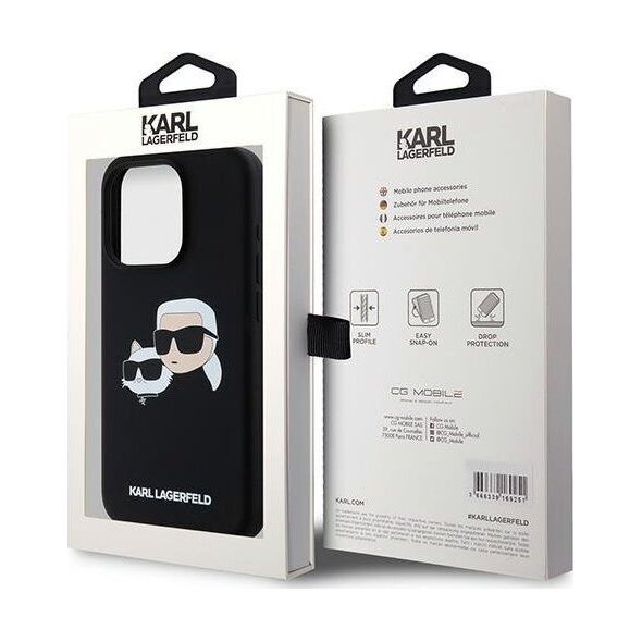 Karl Lagerfeld Karl Lagerfeld KLHMP15XSKCHPPLK iPhone 15 Pro Max 6.7" czarny/black hardcase Silicone Karl & Choupette MagSafe