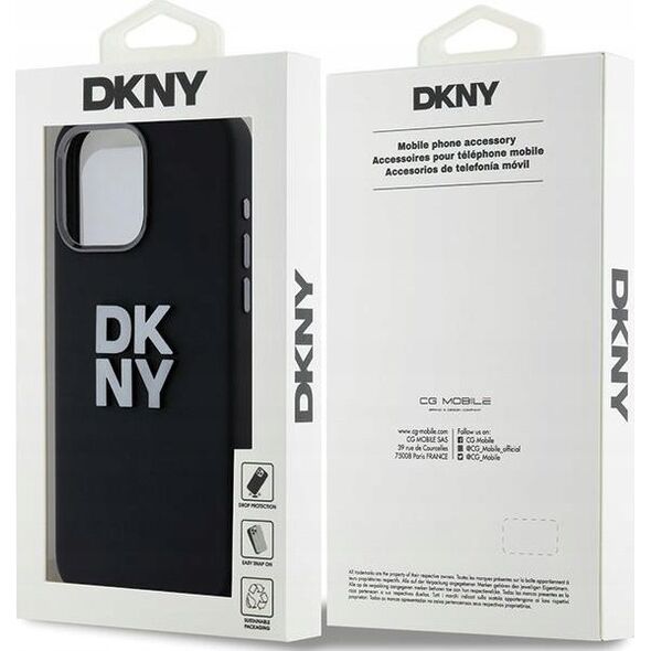 DKNY DKNY DKHCP15LSMCBSK iPhone 15 Pro 6.1" czarny/black hardcase Liquid Silicone Metal Logo