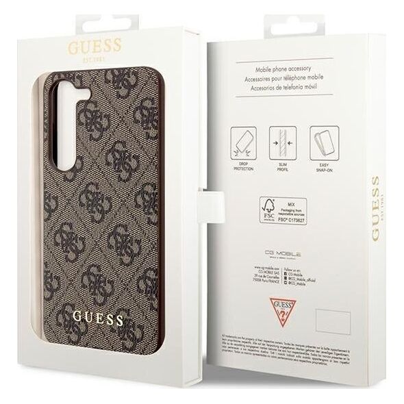 Guess Guess GUHCSA35GF4GBR A35 A356 brązowy/brown hardcase 4G Charms Collection