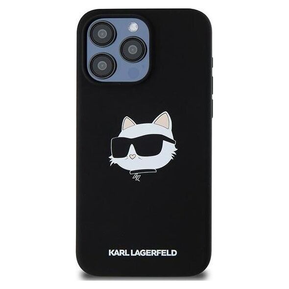 Karl Lagerfeld Karl Lagerfeld KLHMP15LSCHPPLK iPhone 15 Pro 6.1" czarny/black hardcase Silicone Choupette Head MagSafe