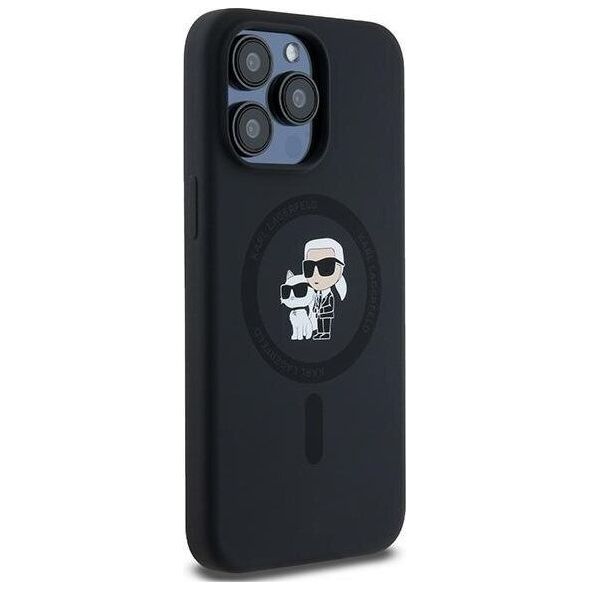 Karl Lagerfeld Karl Lagerfeld KLHMP15XSCMKCRHK iPhone 15 Pro Max 6.7" czarny/black hardcase Silicone Karl & Choupette Ring MagSafe