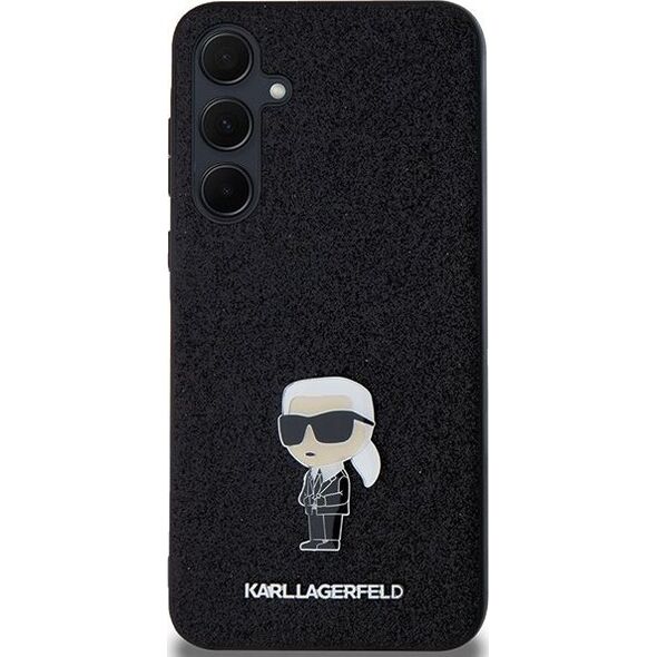Karl Lagerfeld Etui Karl Lagerfeld KLHCSA35GKNPSK Samsung Galaxy A35 hardcase Fixed Glitter Ikonik Logo Metal Pin czarny/black